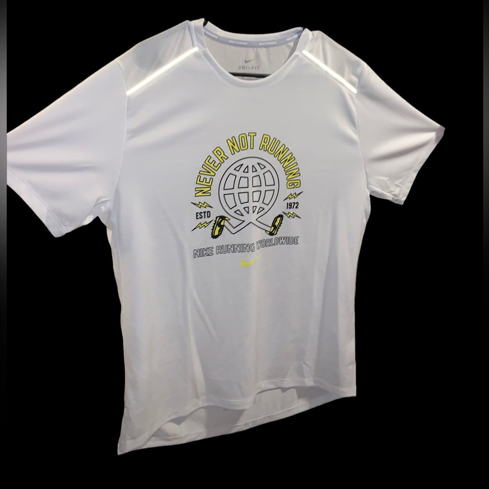NIKE LE MILLER WILD DRIFIT TEAM RUNNING SHIRT NEVER NOT RUNNING SIZE L
